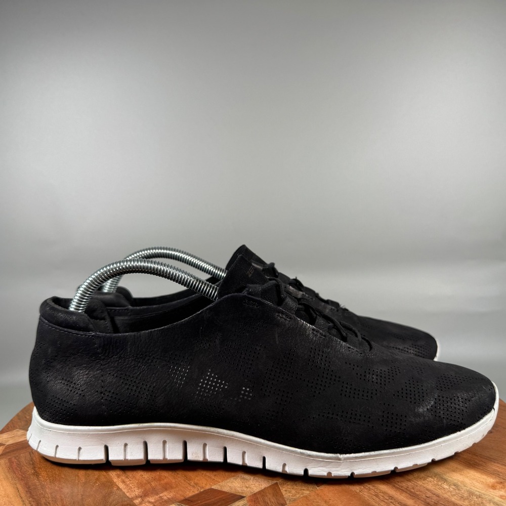 Cole Haan Zerogrand Black Leather Perforated Oxford Sneakers W03204 Womens 11B‎